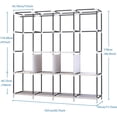 thumbnail image 3 of UDEAR Armario de Ropa de Tela y Tubo Metal para Ropa Organizador Ropero Plegable Colgar (Gris), 3 of 9