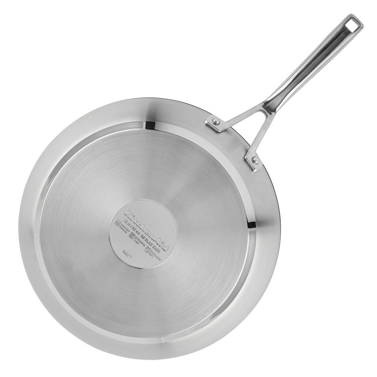 All-Clad D3 3-Ply Stainless Steel Nonstick Fry Pan 12 Inch Induction Oven  Broiler Safe 500F Pots and Pans, Cookware Silver