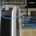thumbnail image 4 of Lasko 35" 3-Speed Oscillating High Velocity Tower Fan Gray/Black, U35105, 4 of 13