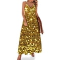 thumbnail image 2 of Gold Sequin effect Sleeveless Dress evening dress ladies elegant evening dresses for women cocktail dresses, 2 of 6