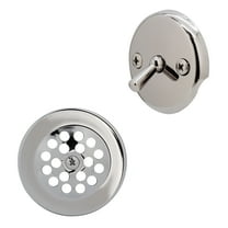 Westbrass R92-26 3-1/8" Brass Trip Lever Bathtub Drain with 2-Hole Overflow, Polished Chrome