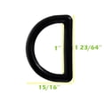 thumbnail image 2 of Paracord Planet Black Plastic D-Rings – Multiple Sizes & Packs – Lightweight – All Purpose, 2 of 5