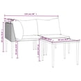 thumbnail image 4 of vidaXL 3 Piece Garden Lounge Set with Cushions Grey Poly Rattan, 4 of 5