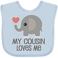 thumbnail image 3 of Inktastic My Cousin Loves Me Boys or Girls Baby Bib, 3 of 4