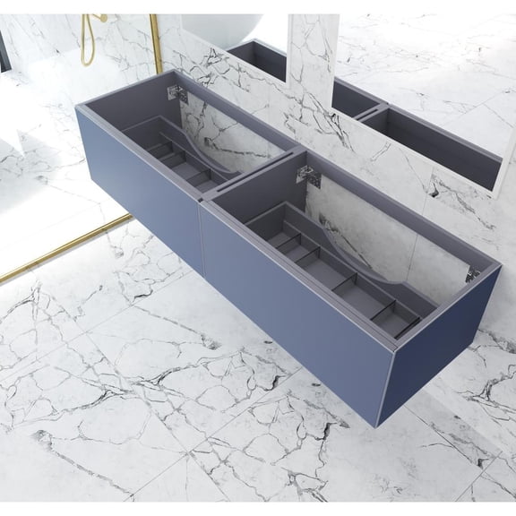 Laviva Vitri 72 - Nautical Blue Double Sink  Cabinet