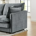 thumbnail image 6 of L-Shaped Deep Seat Couch for Living Room,Convertible Sectional Sofa Couch, Oversized 4 Seat Cloud with Storage Ottoman,Mid-Century Modern Sofa,Grey, 6 of 6