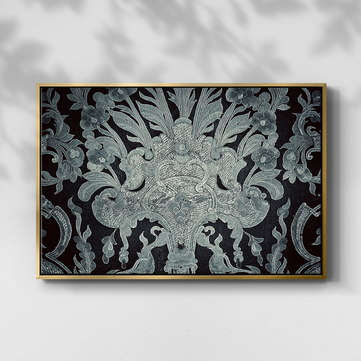 Vintage Abstract Print-XXVI Framed in Gold Wood Gallery Wrapped Canvas 17 in. x 25 in.