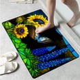 thumbnail image 6 of CCTFS Sunflower and Blue Butterfly Fall Kitchen Rugs Set of 3, Xmas Holiday Kitchen Mat Decor Home Decorations, Green Christmas Mats for Kitchen Floor - 16''*24'' and 20''*30'' and 17''*47'' in, 6 of 10