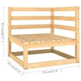 thumbnail image 4 of vidaXL 6 Piece Garden Lounge Set with Cushions Solid Wood Pine, 4 of 5