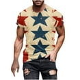thumbnail image 2 of Savings Clearance!LEBONYARD Mens tshirts Graphics $8,Fashion Men Comfortable Printing Short Sleeve Round-Neck Blouses Shirts Blue S, 2 of 5