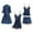Blue, variant on HUJlwoi 4 Piece Satin Pajama Sets Women Lace Trim Pj Sets Sleeveless Nightgown Camisole and Shorts Sleepwear Matching Clothing with Belted Robe