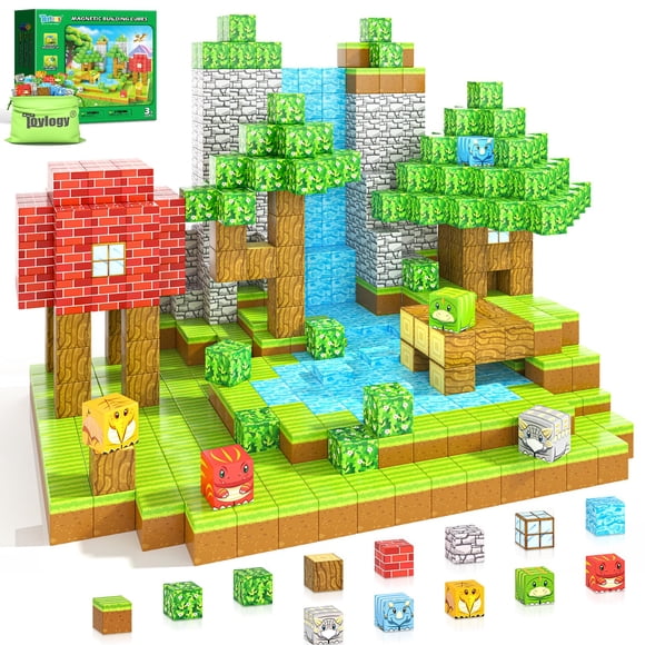 Bloques magnéticos Toylogy Build Mine Magnet World, 100 unidades