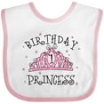 thumbnail image 3 of Inktastic Tiara 1st Birthday Princess Girls Baby Bib, 3 of 4