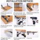 thumbnail image 5 of Folding Shelf Brackets - Heavy Duty Stainless Steel Collapsible Shelf Bracket for Bench Table, Space Saving DIY Bracket,, 5 of 5