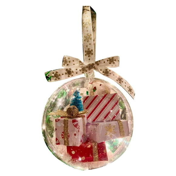 ZOUSSIQI 3.15in Christmas Mini Express Box Ornament With Colorful Bows PVC Funny Mini Packages Ornament for Xmas Halloween Decorations Gift JU316-43501