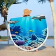 thumbnail image 5 of LYEAA Large Beach Towels Oversized Microfiber 155x155cm Beach Towel Thick Beach Blanket Round Hawaiian Bath Towel Lightweight Shawl Sweat Towel for Travel Vacation Swimming Pool, 5 of 9
