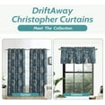thumbnail image 7 of DriftAway Christopher Peacock Floral Pattern Thermal Insulated Blackout Window Curtain Valance Rod Pocket 2 Layers 18"L x 52"W Plus 2" Header Teal, 7 of 7