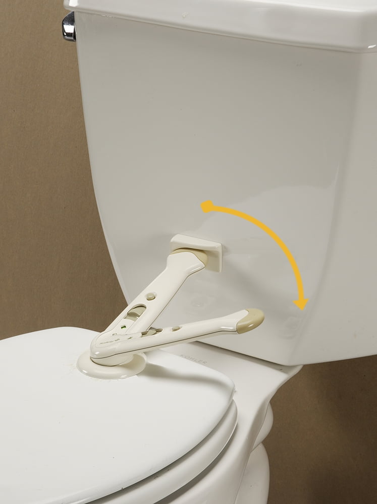 Safety first swing shut toilet sale lock