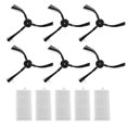 thumbnail image 1 of 6 cepillos laterales + 5 filtros adecuados para accesorios de repuesto para aspiradora robot Lidl 3000 A1, 1 of 5