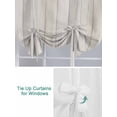thumbnail image 3 of Beige Tie Up Curtains for Windows 63 Inch Length Balloon Curtains Kitchen Adjustable Balloon Window Shade Farmhouse Simple Abstract Striped Wooden Grain Tie Up Valance Bathroom Curtain Window 46"x63", 3 of 6