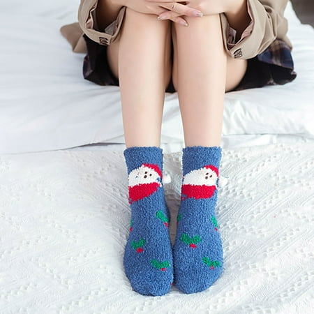 

ãYilirongyummã Socks 6 Three- Home Socks Pairs Coral Christmas Of Socks