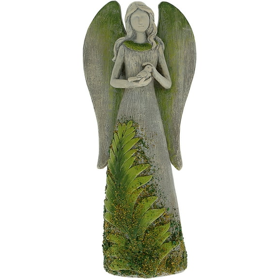 Pavilion Gift Company - Fern - 8.75" Angel holding a Bird