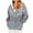 05# Gray, variant on skpabo Zip Up Hoodies for Women Fashion Floral Print Sweatshirts Long Sleeve Hooded Pullover Top Soft Stretchable Comfortable Plus Size Outerwear with Pockets S-3XL