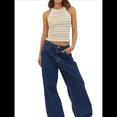 thumbnail image 3 of Camisetas Sin Mangas con Cuello Halter para Mujer, de Verano, A Rayas, de Punto Acanalado Elástico, Camisetas Ajustadas Gris Rosado Pálido XL, 3 of 8