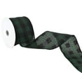 thumbnail image 3 of Buffalo Plaid Wired Ribbon, 2-1/2-Inch, 10-Yard - Hunter Green/Black, 3 of 3