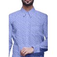 thumbnail image 4 of BESTMAN Cotton Formal Shirts For Men Slim Fit Printed Full Sleeve Shirts For Men, 4 of 5