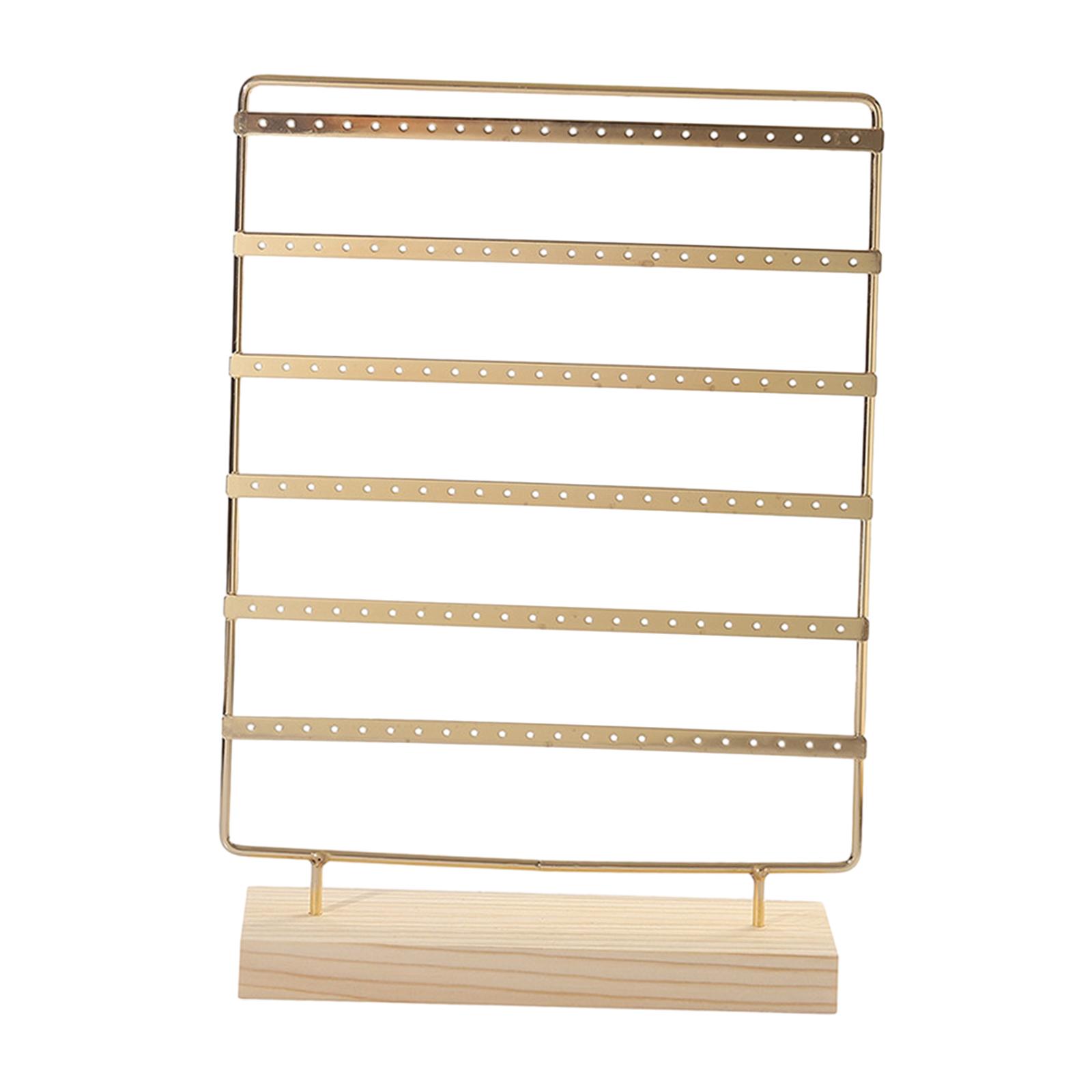 Segolike Earring Display Stand Jewelry Organizer Multipurpose, Hanging Jewelry Stand, Ear Stud Rack for Women Girl Dresser Home Vanity gold