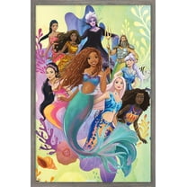 Disney Little Mermaid - Group Wall Poster, 14.725" x 22.375" Framed