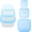 Blue, variant on Bite&Eat Nesting Silicone Containers - Set of 3 Food Storage Containers | BPA Free, Microwave, Dishwasher and Freezer Safe - Pink