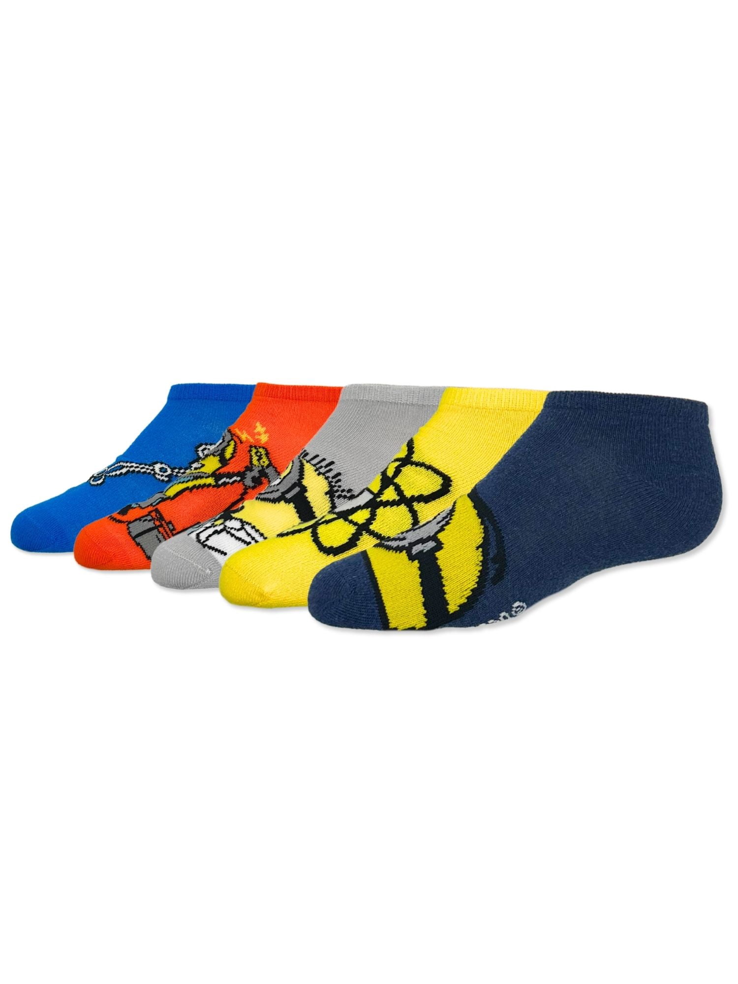 Minions Boys No-Show Socks, 5-Pack, Sizes S/M -M/L
