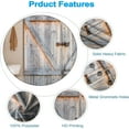 thumbnail image 6 of Barn Door Shower Curtain for Bathroom, Farmhouse Wood Door Shower Curtains 84x72inches Neutral Fabric Waterproof Shower Curtains Set for Stall RV Hotel with Hooks, 6 of 6