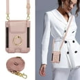 thumbnail image 5 of Decase Fashion Hybrid Phone Case Compatible with Motorola Razr 40 Wallet Cover with Ring Crossbody Wrist Strap Lanyard Credit Card Holder Slot Fits for Motorola Razr 40 2023 Women Men,Rosegold, 5 of 9