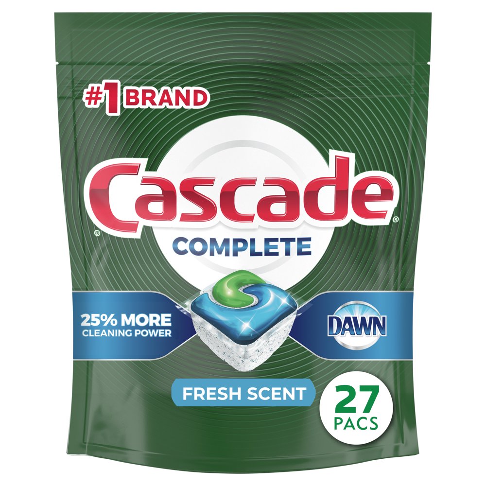 Cascade Complete Dishwasher Pods, ActionPacs Dishwasher Detergent Tabs