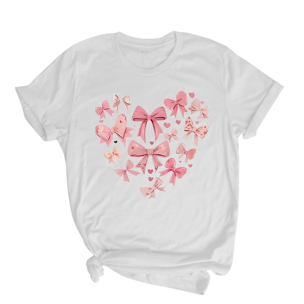 Blusas de Manga Corta para las Mujeres Divertida Impresión Cuello Redondo Camiseta Vintage, Blusas de Primavera para las Mujeres