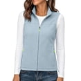 thumbnail image 6 of IUYRTFE Women's Lightweight Fleece Zip Up Vest Stand Collar Sleeveless Jacket with Pockets for Outdoor Warmth, 6 of 6