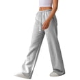 thumbnail image 6 of Comfy Pants Women Striped Drawstring Elastic Waist Lounge Casual Pants with Pockets Summer Straight Fit Trousers, 6 of 8