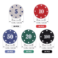 thumbnail image 4 of 100 Pzas Fichas Poker Con Caja De Almacenamiento De Plástico Belug, Multicolor, 4 of 5