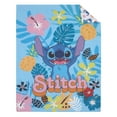 thumbnail image 3 of Disney Stitch 5-Pc Toddler Bed Set - Comforter, Fitted Sheet, Top Sheet, Pillowcase and Blanket, Aqua, Toddler Boy or Girl, 3 of 11