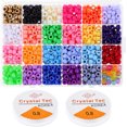 thumbnail image 1 of Pony Beads for Bracelets Making 24 Color Plastic Bracelet Beads for DIY Bracelet WD.WDQZL Hogar, 1 of 1