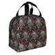 thumbnail image 2 of Easygdp Skull and Red Roses Bolsa Térmica Premium - Tela Oxford Impermeable, Gran Capacidad, Bolsillo Frontal, Unisex para Trabajo, Escuela, Actividades al Aire Libre y Picnics, 2 of 8