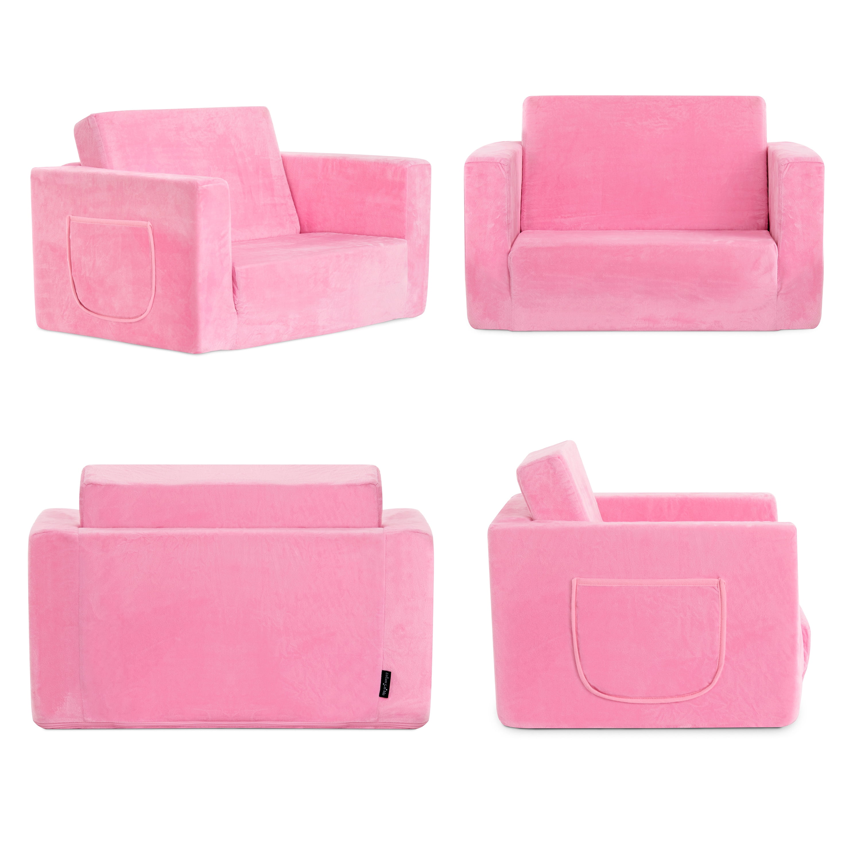 Dream On Me Nestle Kids Single Flip Out Sofa, Pink