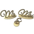 thumbnail image 1 of Coofit Mr & Mrs Sign Decorative Wooden 3D Letter Wedding Sign Table Decoration for Wedding Party, 1 of 10