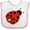 White and Pink, variant on Inktastic Ladybug with a White Heart Girls Baby Bib