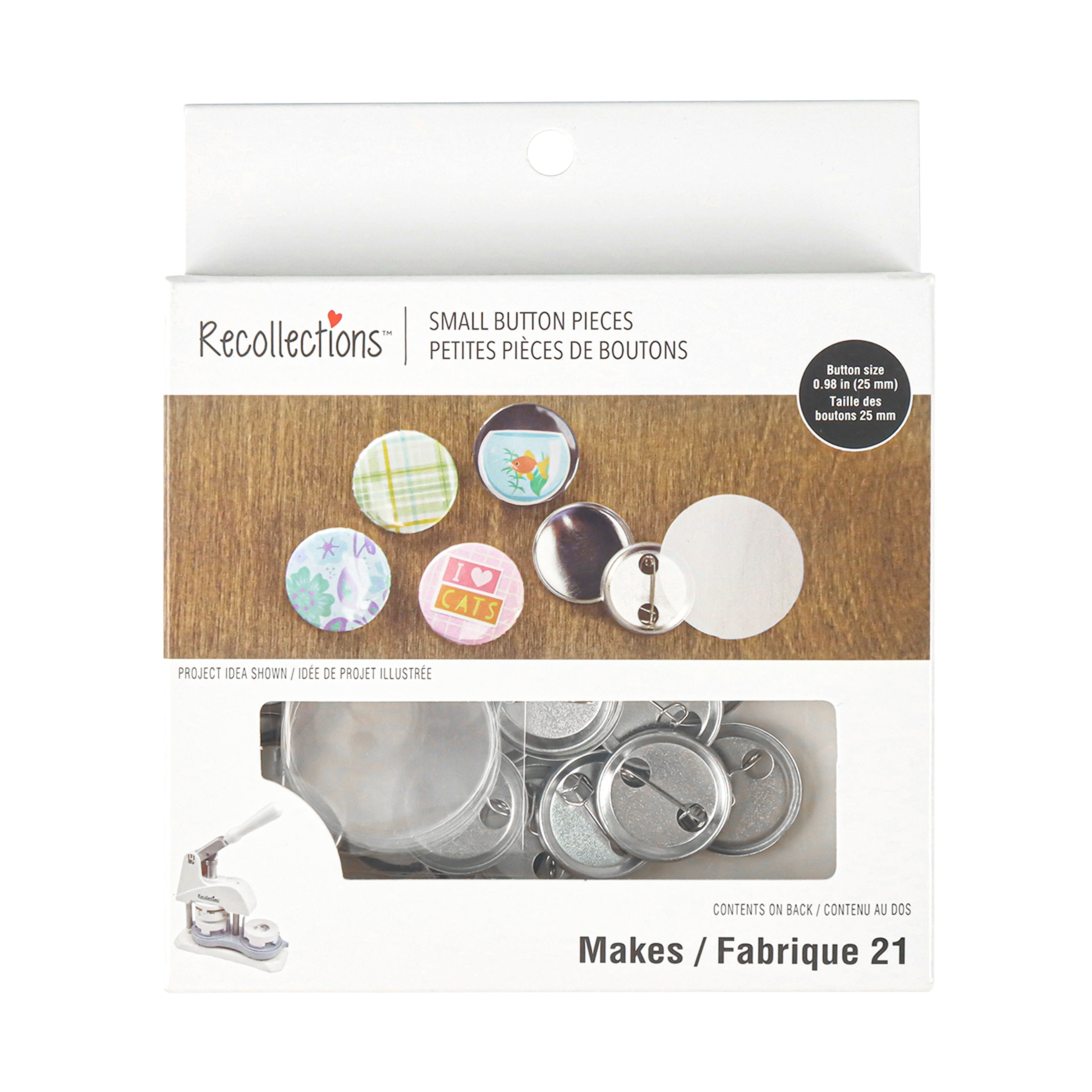 Recollections Small Button Pieces, 6 Pack