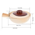 thumbnail image 3 of Ceramic Soup Pot With Lid Terracotta Pan Stew Pots Cooking Casserole Dishes Kitchen Cookware For Pasta Medicine Preparation, 3 of 7