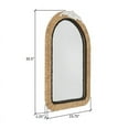 thumbnail image 6 of Serenity Arched Rattan Frame Boho Wood Wall Mirror, 6 of 6